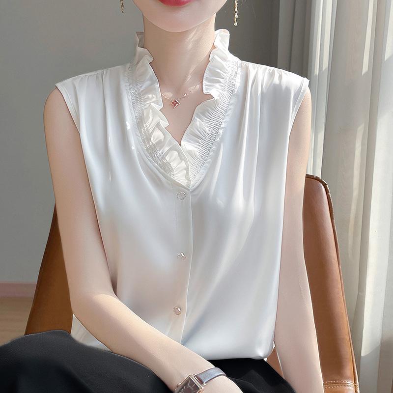 Summer New Style Fashionable Versatile Earring Vest Shirt Women's Tops