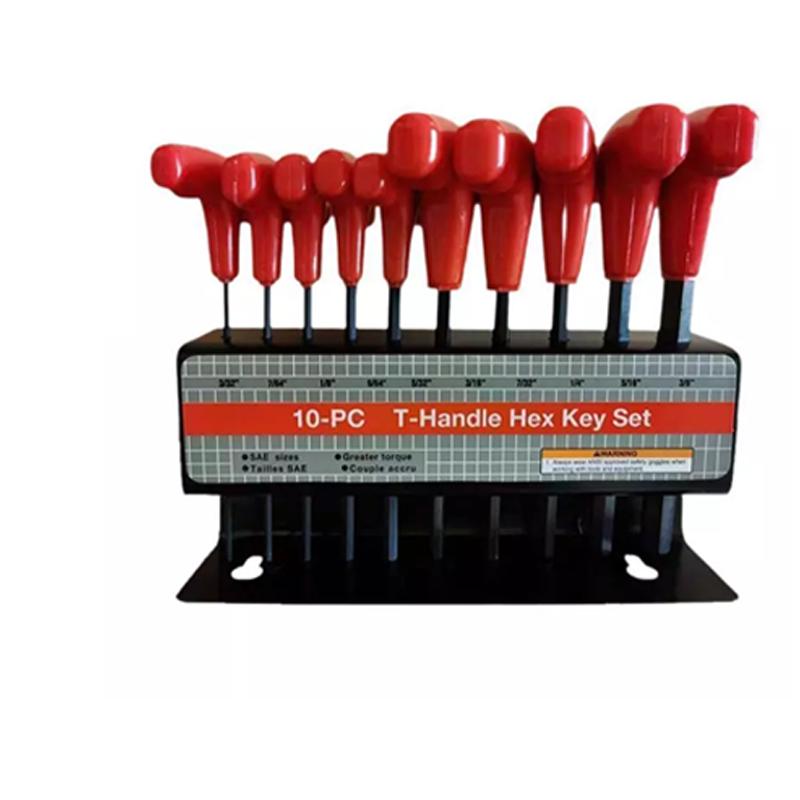 

10 шт. набор шестигранных ключей с Т-образной ручкой или набор шестигранных ключей с Т-образной ручкой с удобной подставкой для хранения для автомобиля