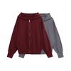 Kaslead New Women clothes Western Style Long sleeve Knitted Simple and Comfortable Hoodie 5536001