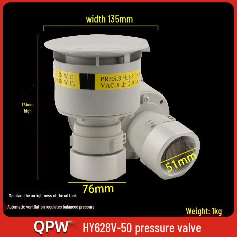 2-Inch Aluminum Gas Tank PV Vacuum Pressure Valve, Flanged Threaded, Oil & Gas Breather DN50