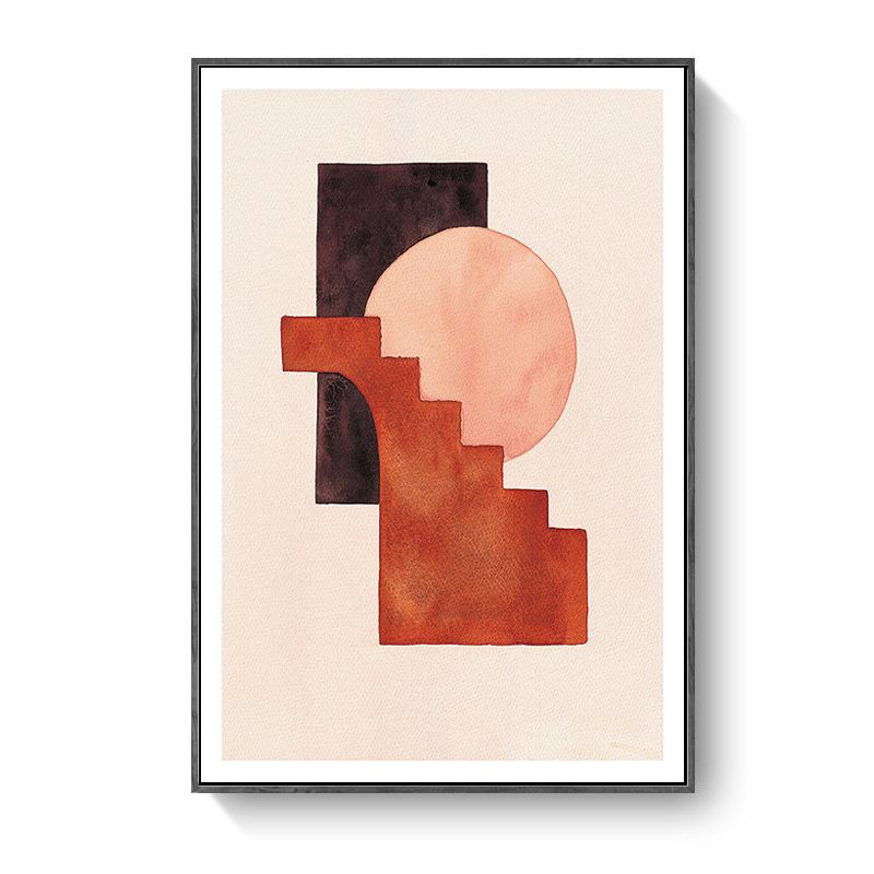 Wohnzimmer Dekorative Leinwand Malerei Künstlerische Abstrakte Schwarz und Weiß Linien Zeichen Geometrische Farbe Block Wand Kunst Leinwand