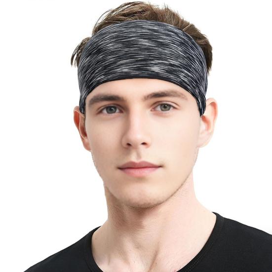 Sports Headband Sweat-Proof Elastic Hair Band Soft Lightweight Headband for Women Men Fitness Yoga Running Workout