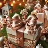 4 vnt./rinkinys Vintažinis angelas pakabinamas dekoras Fantazijos medinis Kalėdų eglutės pakabinamas ornamentas 2025 Navidad dekoras namams 2026 Naujųjų metų dovana