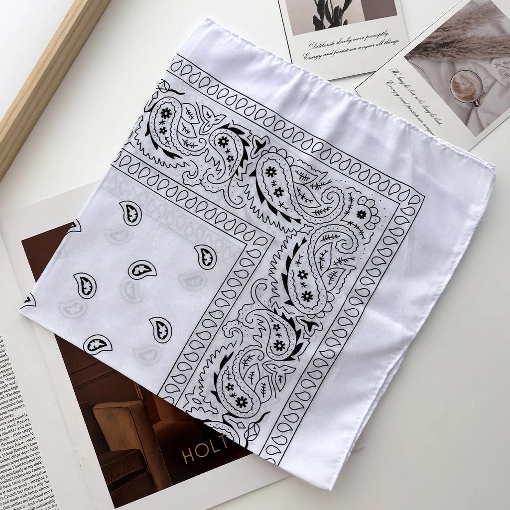 Bandana unisexe pour hommes et femmes, bandeau pour cheveux, style cowboy, pour hommes, motard, sport, couvre-chef, bandeau pour poignet, foulard de tête cachemire, foulard carré