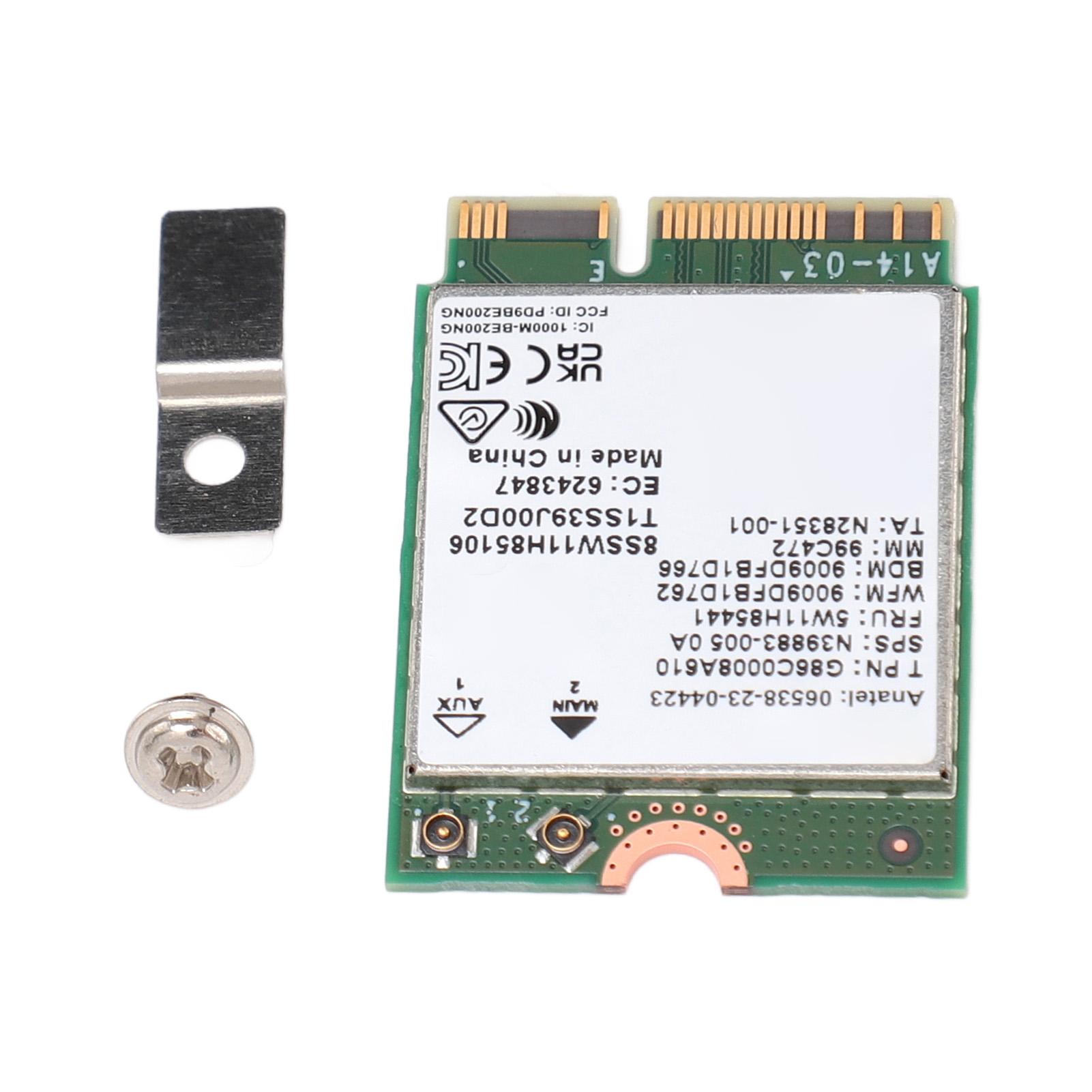 

WiFi 7 Card 2.4G 574Mbps 5G 2400Mbps 6G 5800Mbps BT 5.4 MU MIMO BE200NGW Network Card for Win 10 11 Single network card