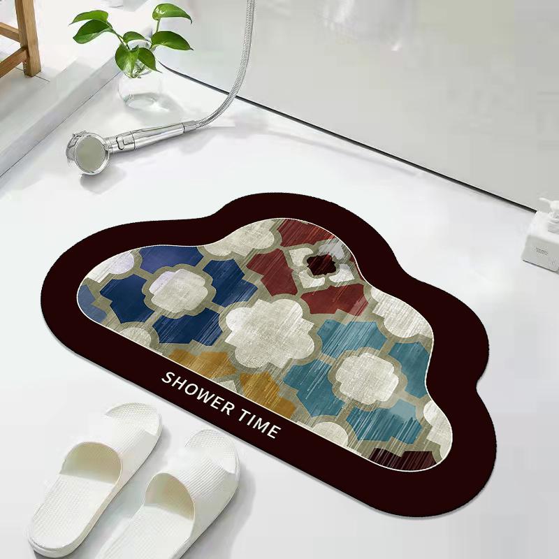 Badkamervloermat, absorberend kussen van diatomeeënaarde, antislipmat, instapmat voor de toiletdeur, sneldrogende mat voor de toilet 40x60cm15.7x23.6in