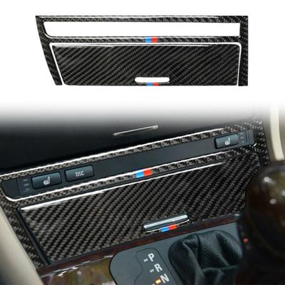 2 Stück Carbon-Faser-Innenraum-Zentralabdeckungs-Dekorverkleidung für BMW 3er-Serie E46 98–05