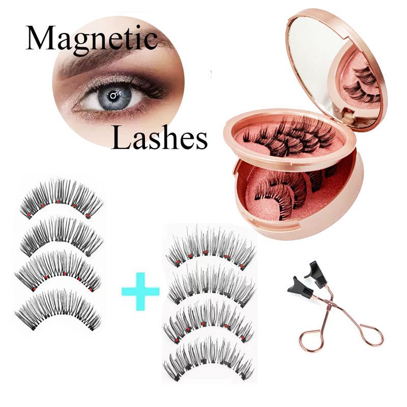 Quantum Magnetic Eyelash Set - False Magnet Eyelashes with Curler
