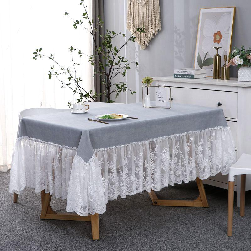 

Кружевной край из полого кружева, бархатная скатерть для стола, бытовая, для кофейного столика, обеденного стола, легко чистящийся коврик для стола, простая квадратная мягкая скатерть 90x90cm