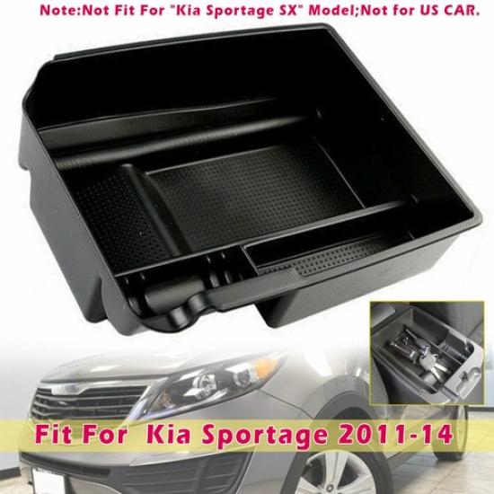For 11-14 Kia Sportage Console Armrest Secondary Storage Box Tray Container
