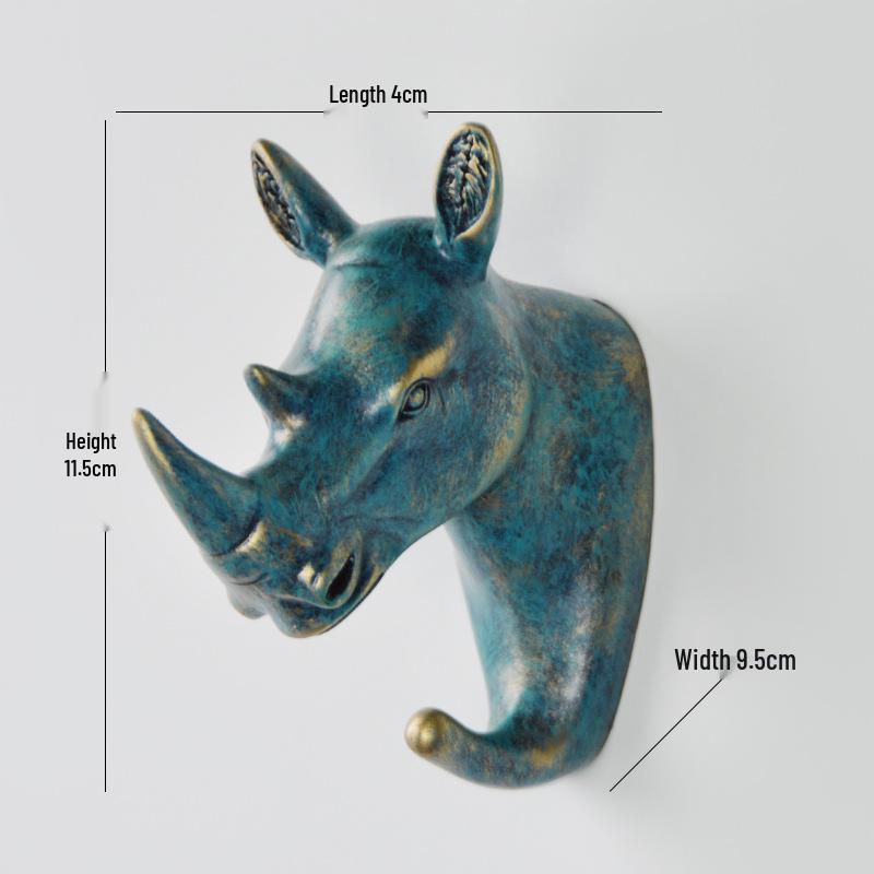 Deer Head Cartoon Wall Hook - New Creative Punch-Free Design for Home Decoration