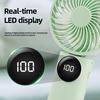 Portable Handheld Mini Fan 1200mAh Rechargeable 5 Speeds Personal Travel Fans with Digital Display 90 Degree Foldable Desk Fan for Outdoor