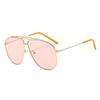 Trendy Women Sunglasses Retro Metal Frame Vintage Double Bridge UV400 Shades for Women Men Gafas De Sol