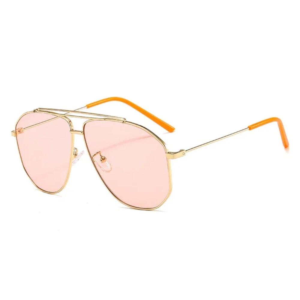 Trendy Women Sunglasses Retro Metal Frame Vintage Double Bridge UV400 Shades for Women Men Gafas De Sol