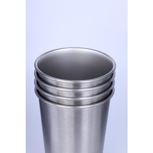 Ricamemoru Stainless Steel Tumbler, 500ml Stainless Steel Mug, Set of 4, Perfect for Coffee, Beer, Camping