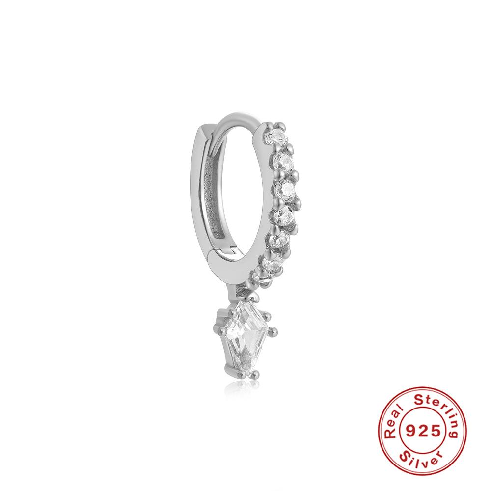 S925 Sterling Silver Ins Versatile Shell Pearl Malachite Dagger Earrings Summer Creative Non-Collision Earrings