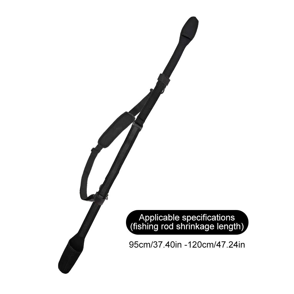 Portable Fishing Rod Protective Bags Strap Adjustable Fishing Pole Tackle Holder Fastener Tie for Outdoor Fishing Accessories