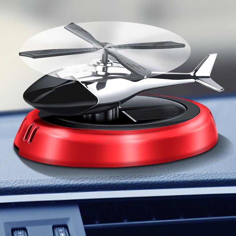 Car Helicopter Solar Rotating Perfume Diffuser Car Fragrance Decoration Car Air Freshener Ornaments Deodorant Perfume Diffuser