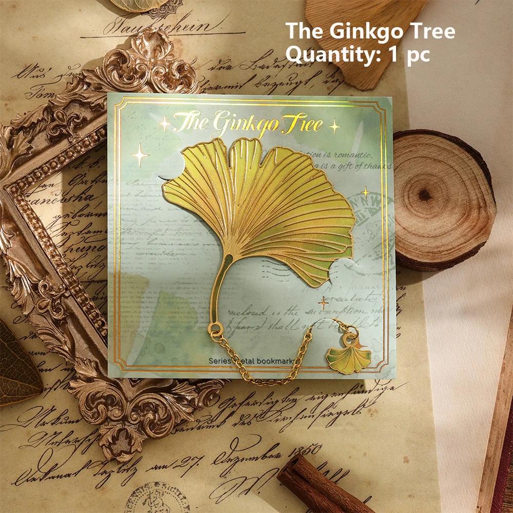 Metal Bookmark Vintage Leaves Bronzing With Metal Chain Pendant Bookmark Students Reading Tool For Book Club Lovers Friends