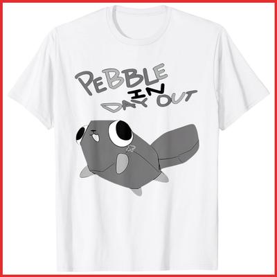 Pebble Plush Dandy's World Pebble In Day Out Camiseta de Algodón Blanca Camiseta Unisex