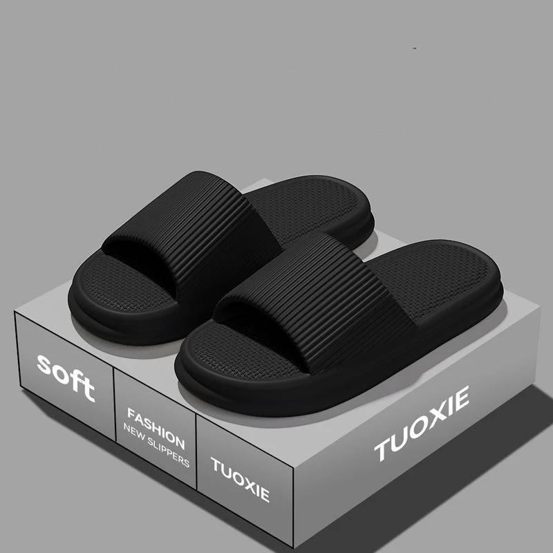 Fashion Women Summer Concise EVA Slippers Men Soft Home Slides Couples Bathroom Non-slip Sandals Adults Comfortable Outdoor Beach Shoes