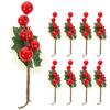 10Pcs Fake Berry Picks Christmas Artificial Simulation Berries Vase Filler Xmas Party Table Decor Holiday Craft