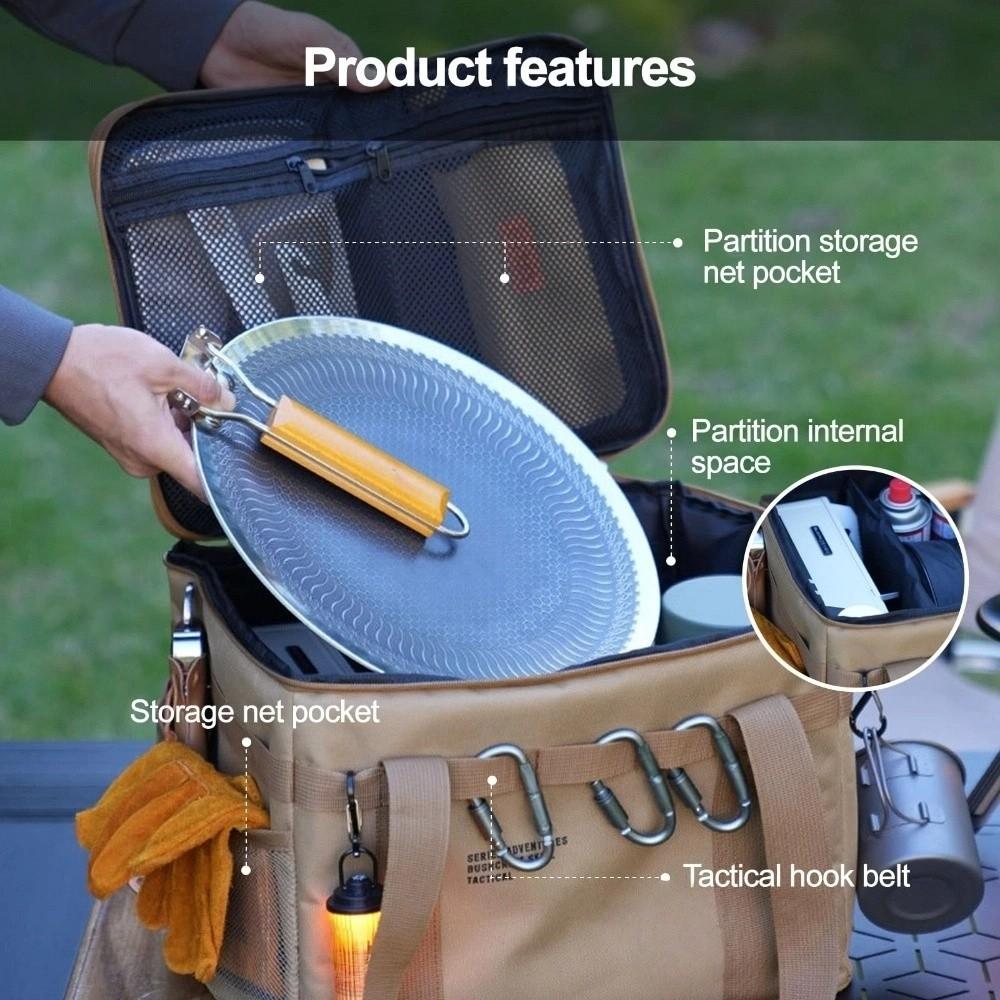 High Quality Multi-layer Camping Storage Bag Foldable Waterproof Picnic Storage Bag Large Capacity Sturdy Storage Boxes Outdoor