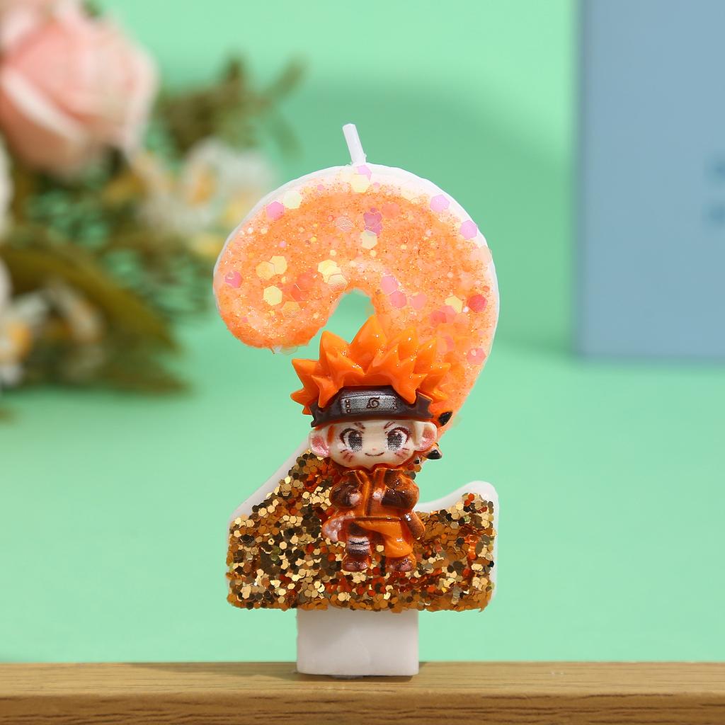 Narutos New Product Cartoon Anime Digital 0-9 Creative Party Birthday Candle Cake Candle Decoration Birthday Gift