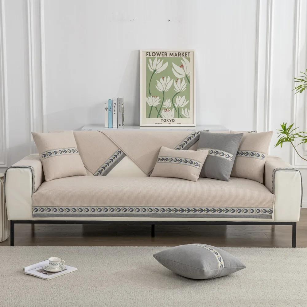 

Новые однотонные подушки для дивана из шенилла, противоскользящие, поднимающие листья, кружевные чехлы для дивана, универсальные чехлы для дивана из кукурузного зерна на все сезоны 70x70cm 1pcs