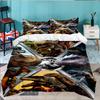 Jura-ssic Dinosaurs Battle 3PCS Bedding set,Ideal for 1pc Duvet Cover And 2pcs Pillowcases Perfect for Fan gift,Ideal for Bedroom, Dormitory