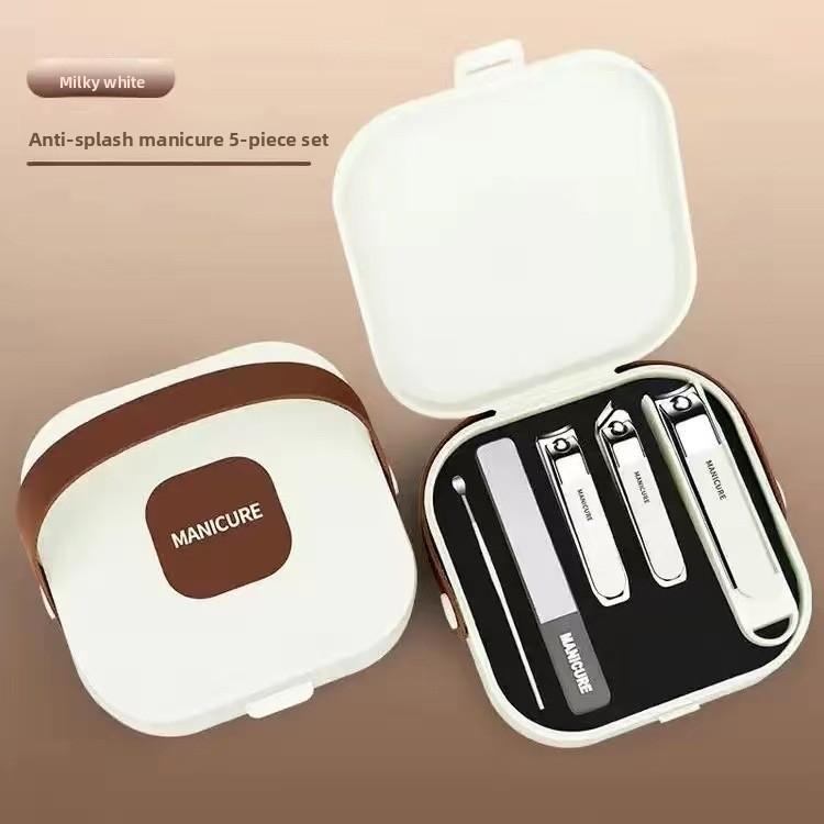 

5/6/7/8 Наборов Защищенный от брызг набор кусачек для ногтей Рука об руку с маникюрными кусачками Маникюрные кусачки для ногтей Инструмент для защиты Маникюр 5 pcs set бирюзовый