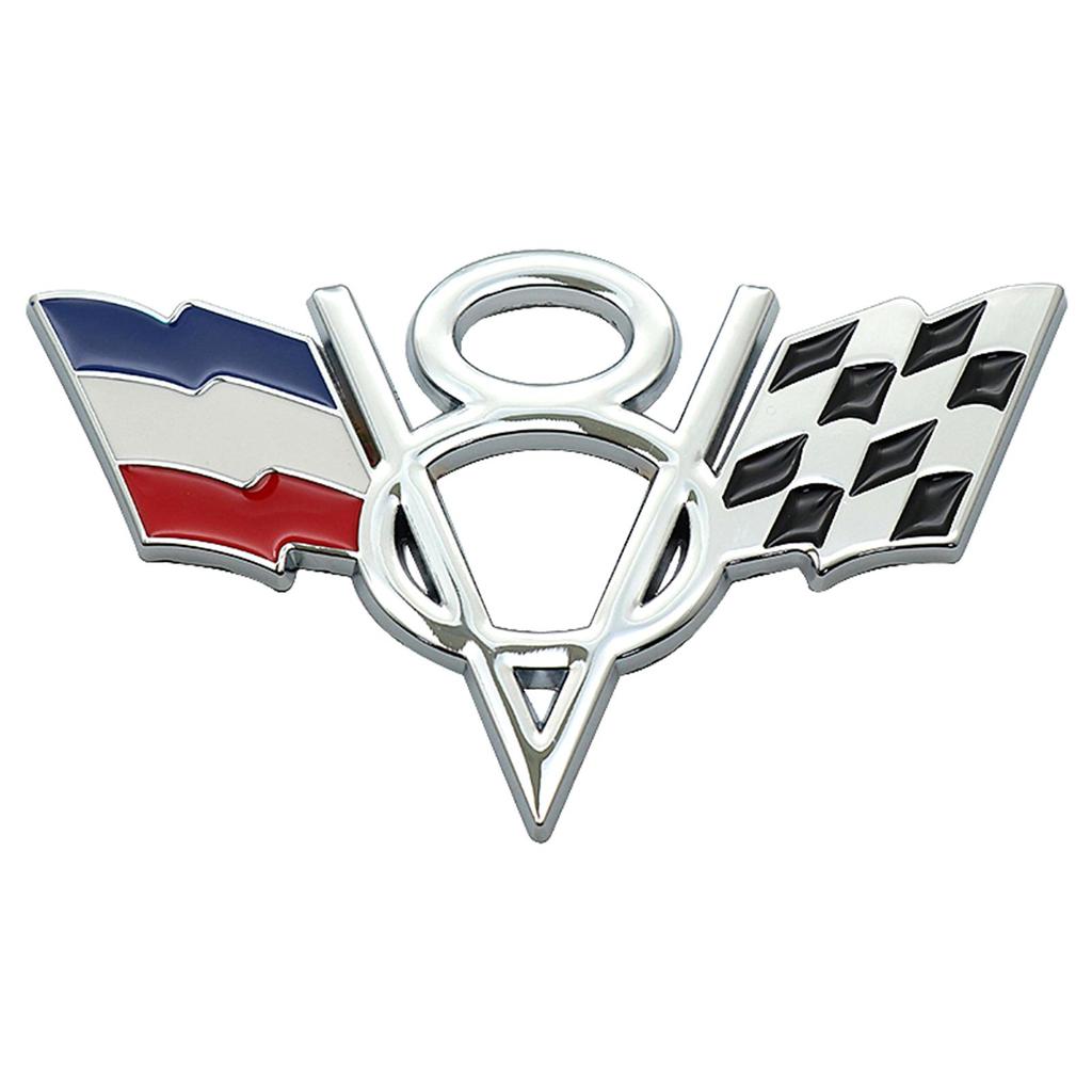 thumbnail image 2 of Metal 3D V8 Engine Displacement Trunk Rear Car Badge Decal Emblem Sticker Auto S 2 of 12