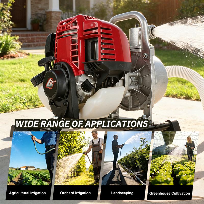 4 Stroke Gas-power Engine Water Pump Lawnmower Conversion Water Pump Agricultural Irrigation Household Suction Pump