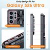 With Card Holder Sliding Camera Cover And Stand For Samsung Galaxy S26 Ultra Phone Case, Anti-Fall PC+TPU Wallet Case-Black