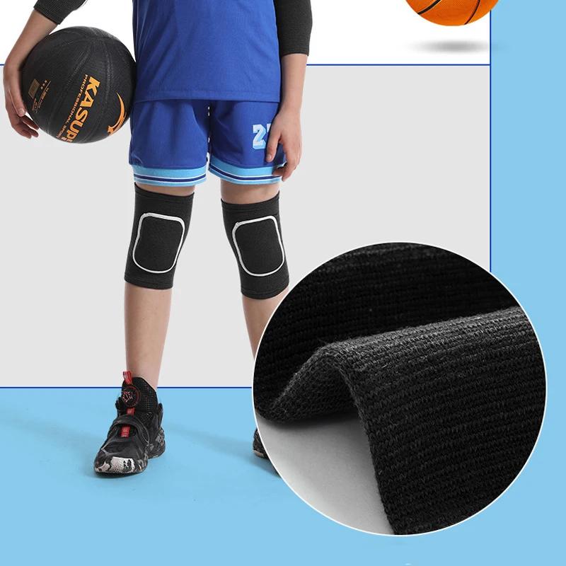 Anti Collision Knee Pads Thickened Sponge Elastic Volleyball Basketball Knee Protector Children Breathable Tennis Knee Covers