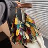 Niche design large-capacity underarm shoulder bag female personality Indian style fringed commuter messenger bag