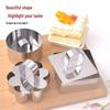 Heart-Shaped Stainless Steel Mousse Ring & Push Plate for Cake, Taro, Rice, Sushi.