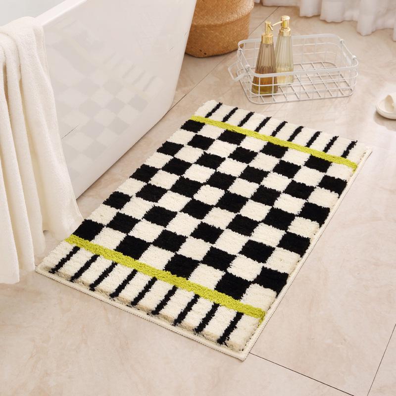 

Grid Water-Absorbent Quick-Dry Anti-Slip Floor Mat for Bathroom & Bedroom 40x60cm Dense Flocking
