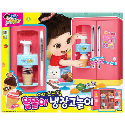 [Mimi World Official] Doddoli Ice Cream Refrigerator Play, Popular Korean Character Toys