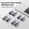 Micro USB To Type C Adapter Mini USB To USB C 480Mbps Fast Data Charging Connector USBC To Lightning Adapter for
