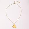 Titanium Steel Couple Necklace Heart Books Pendant Sweater Chain Trendy Lovers Choker  Women Men