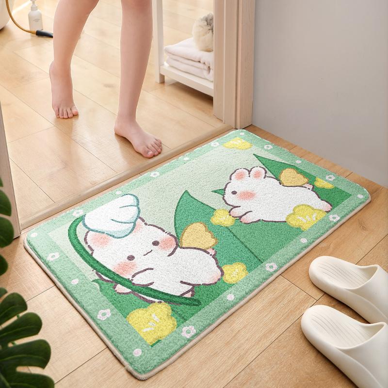 

VIKAMA Ins Ветер Искусственный Кашемир Коврики для пола Ванная комната Маленький Свежий Ванная комната Противоскользящий Коврик для спальни Домашнее украшение 40X60CM(1.3X2FT