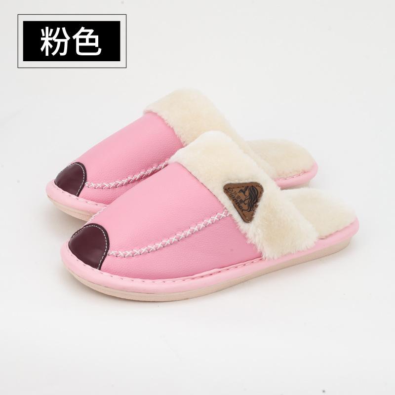 Fashion Waterproof Cotton Slippers for Women's Winter Dormitory Home  Household Use Cold Warm Anti Slip Soft Women's Cotton Slippers