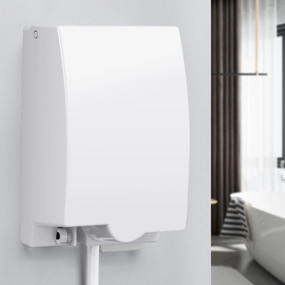 Self-Adhesive Enlarged Socket Waterproof Box Plastic Protection Socket Electric Plug Cover  Wall