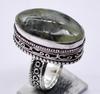 Prehnite Natural Gemstone Ethnic Antique Design Ring US Size-7.5 R 4453