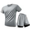 European Size Sports Tight Fitting Set, Comfortable High Elasticity Yoga Set, Summer Lightweight Quick Drying Pants, Fake Two Pieces