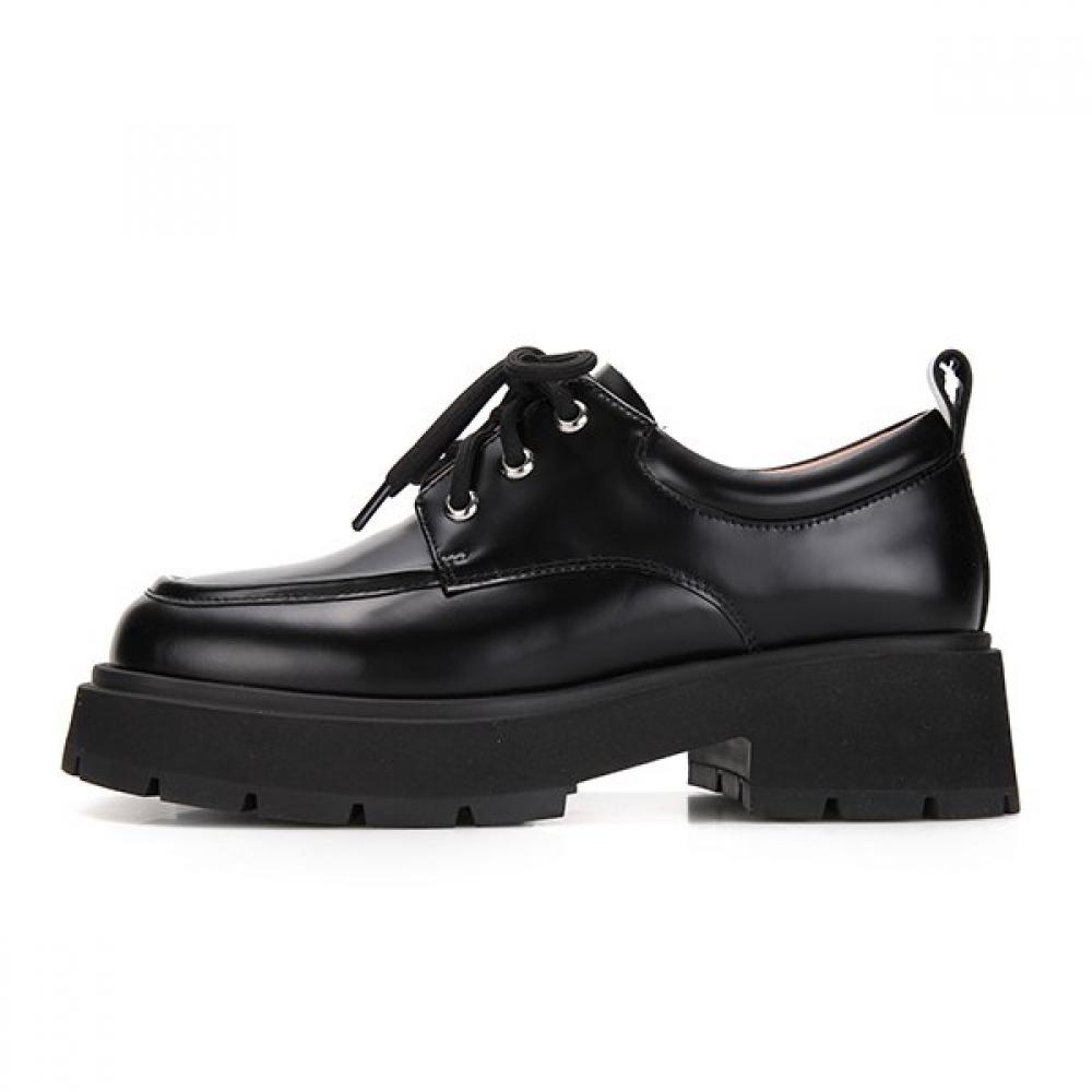 BARBARA Leder Chunky 5cm Derby Loafer Bbg540bk