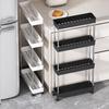 Multi-Layer Floor-Standing Trolley: Kitchen, Living Room, Bath Storage Rack