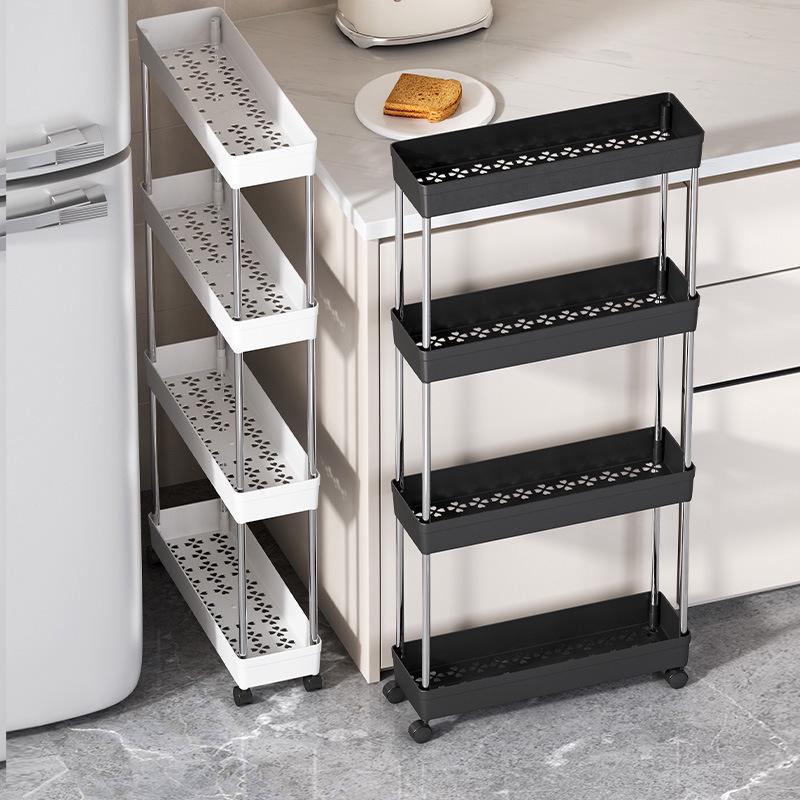 Multi-Layer Floor-Standing Trolley: Kitchen, Living Room, Bath Storage Rack