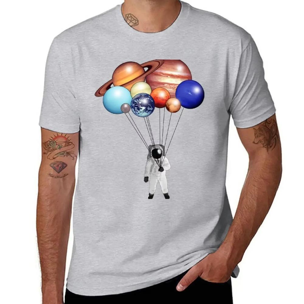 Astronaut Balloons T-Shirt summer top blacks new edition men clothing